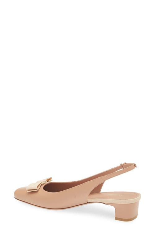 Ferragamo Rivada Slingback Pump In Beige