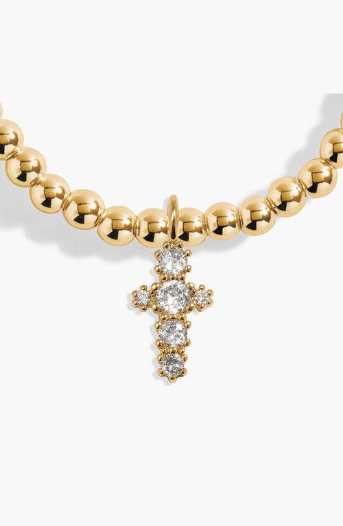 A Littles & Co. A Littles & Co Faith A Little 'blessing' Bracelet In Gold-tone Plating In Gold