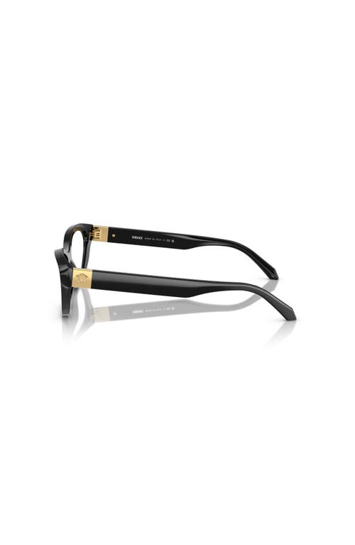Versace 53mm Cat Eye Optical Glasses In Black