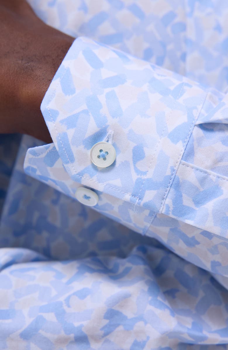 Bugatchi James OoohCotton<sup>®</sup> Abstract Button-Up Shirt, Alternate, color, Air Blue