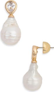 Ettika Freshwater Pearl Pearl Drop Earrings
