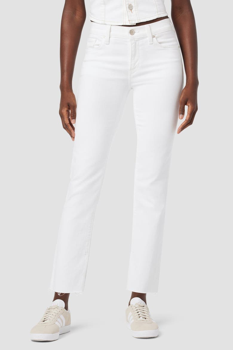 Nico Mid-Rise Straight Ankle, Main, color, Spring White