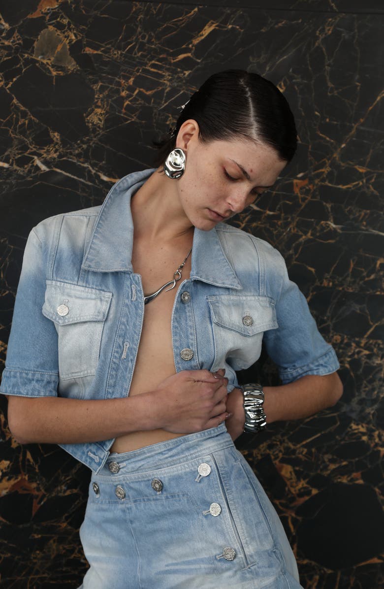 Kellery Alba Sculpture Earrings, Alternate, color, Silver