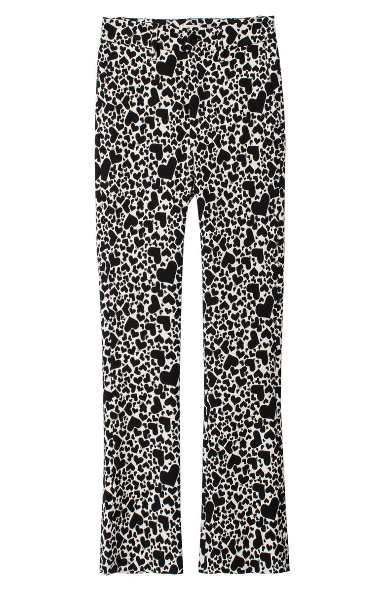 Zadig & Voltaire Polis Jac Coeur Heart Print Trousers, Alternate, color, 