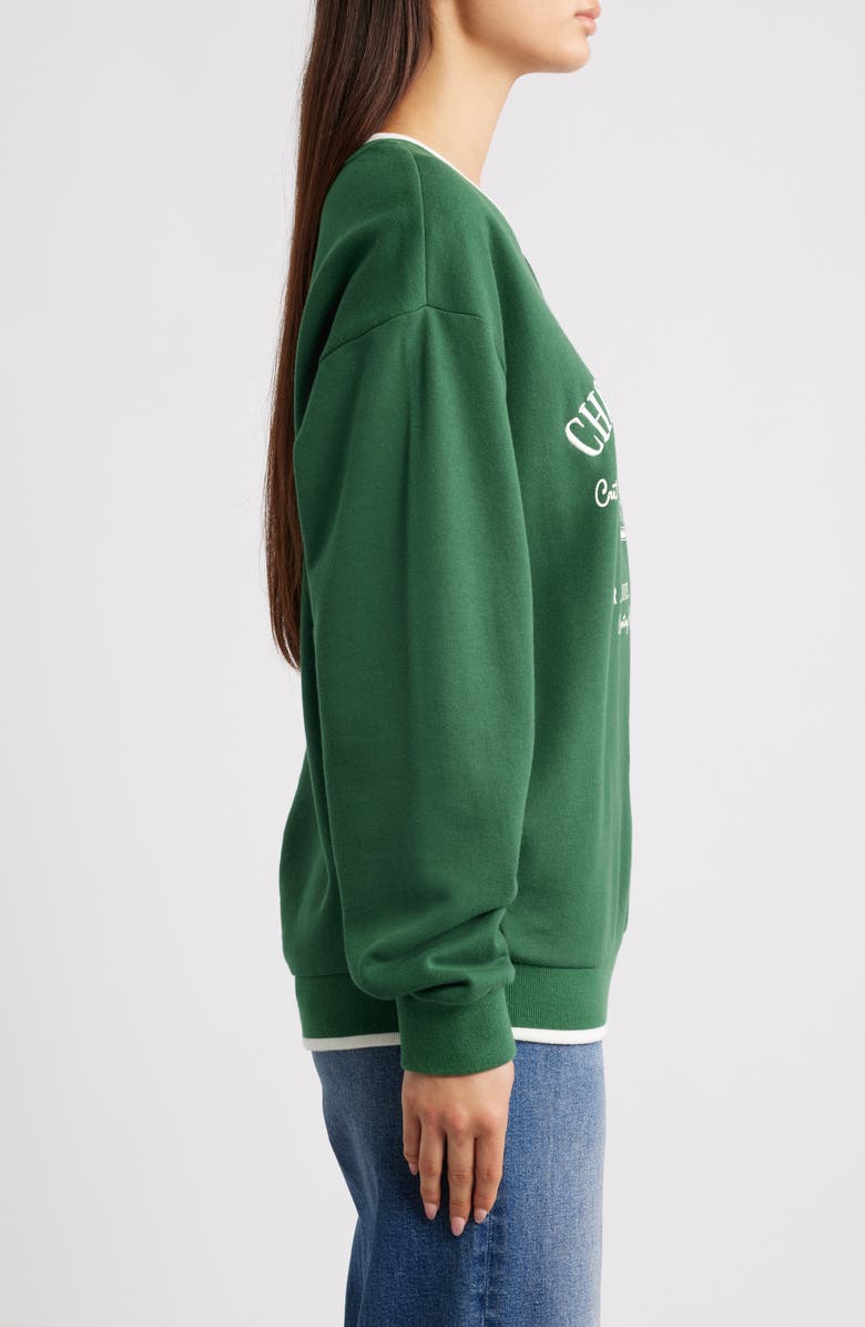 GOLDEN HOUR Holiday Tree Farm Graphic Sweatshirt, Alternate, color, Washed Forest/ Marshmallow