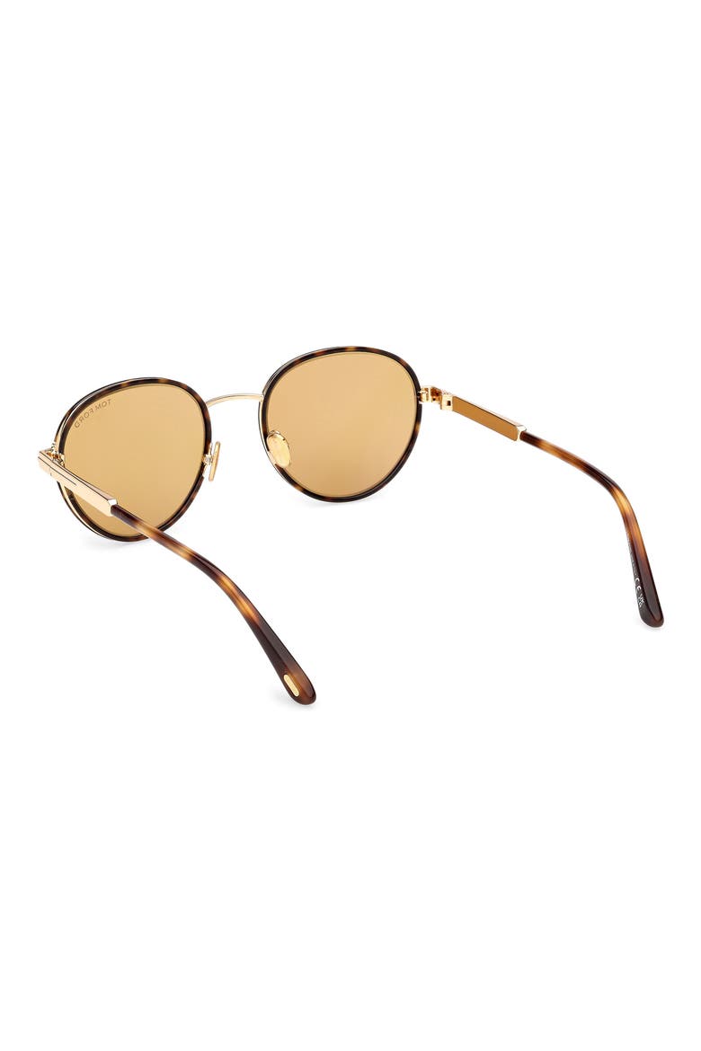 Jet 51mm Round Sunglasses, Alternate, color, CLASSIC HAVANA GOLD / VICUNA