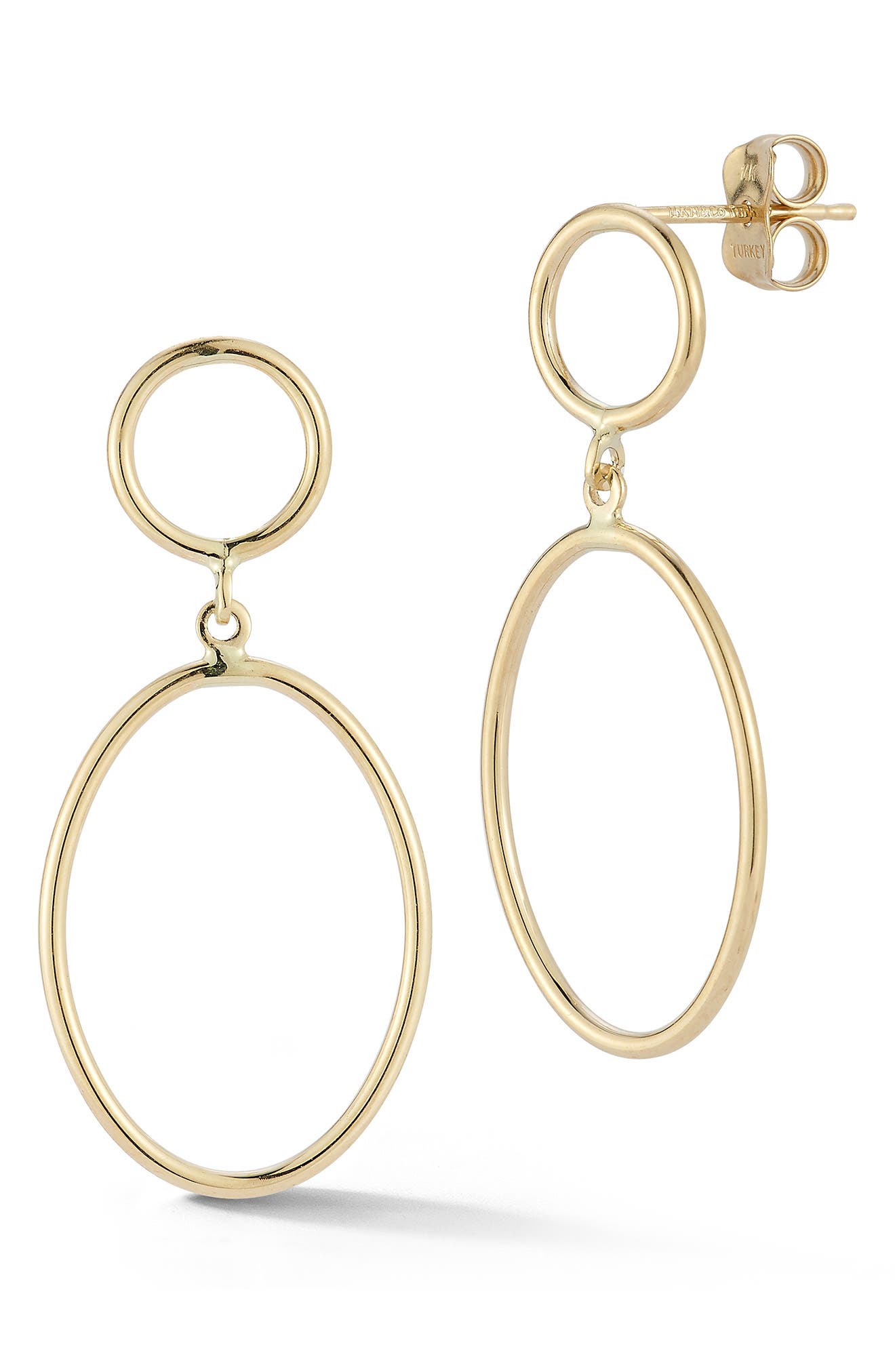 Ember Fine Jewelry 14K Circular Double Drop Earrings