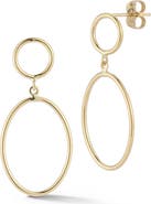 Ember Fine Jewelry 14K Circular Double Drop Earrings