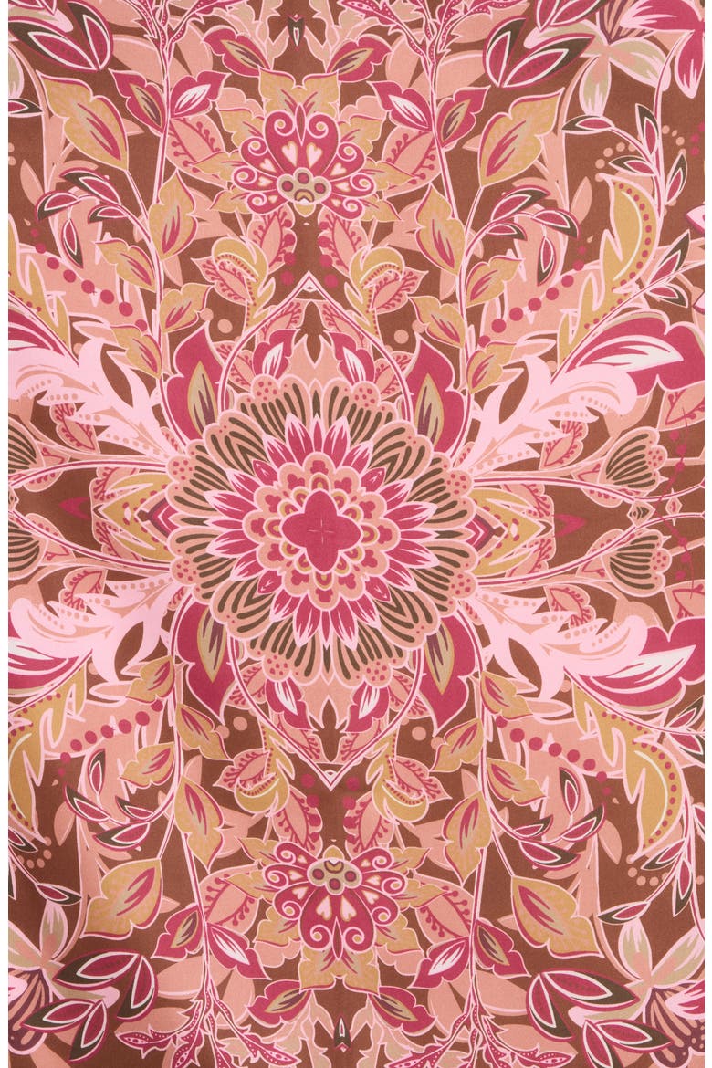 Floral Bandana Square Scarf, Alternate, color, PINK