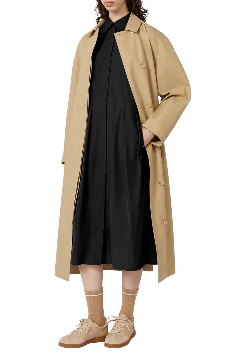 Cadmio Midi Shirtdress, Alternate, color, BLACK