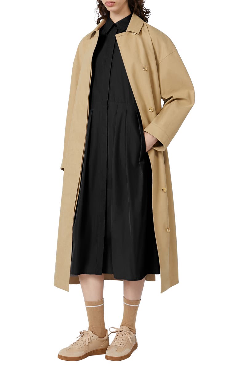 MM by Max Mara Cadmio Midi Shirtdress, Alternate, color, Black