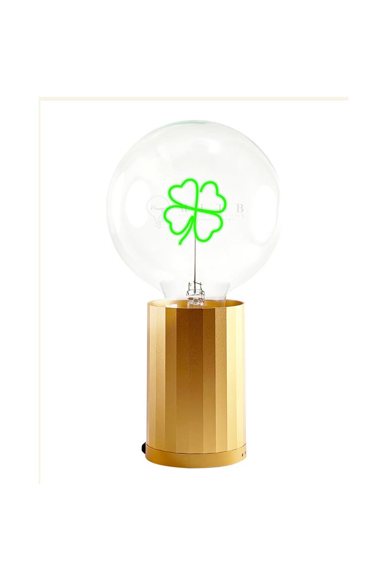 Clover Portable Table Lamp, Alternate, color, Gold