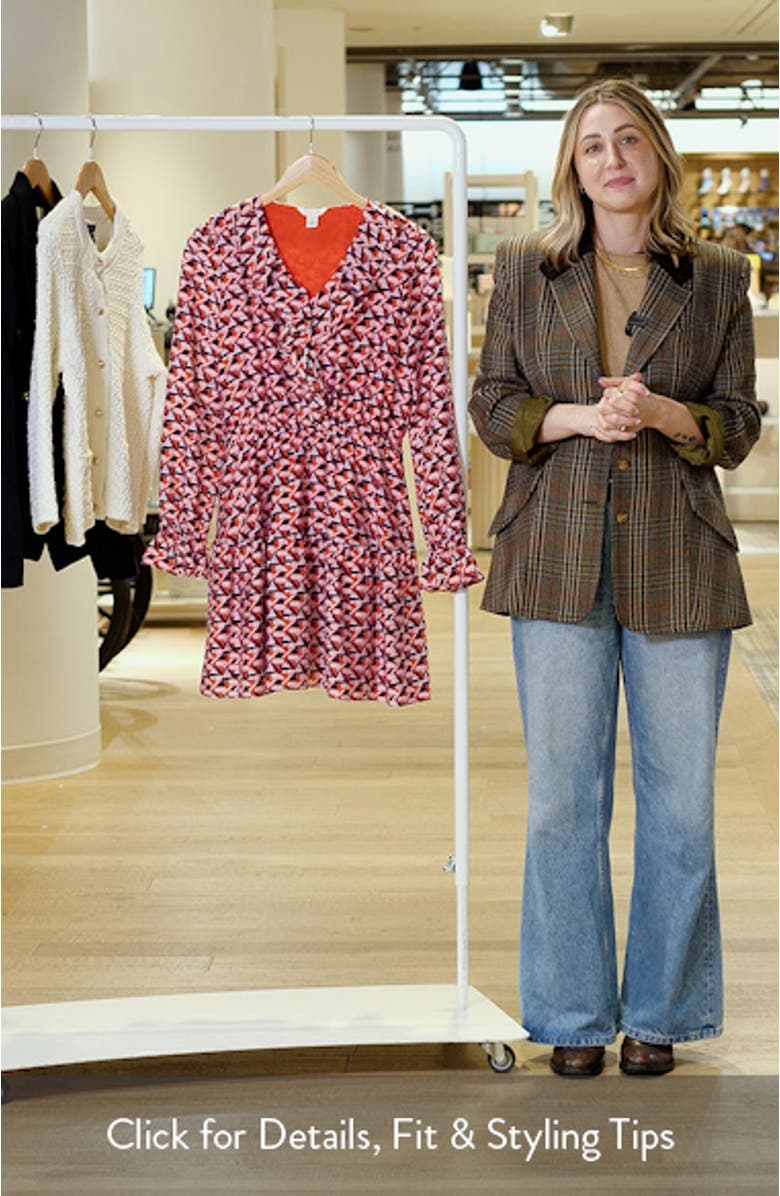 Ruffle Long Sleeve Tiered Minidress, sales video thumbnail