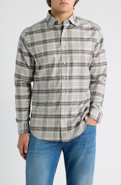 Lone Cypress Plaid Long Sleeve Button-Up Shirt