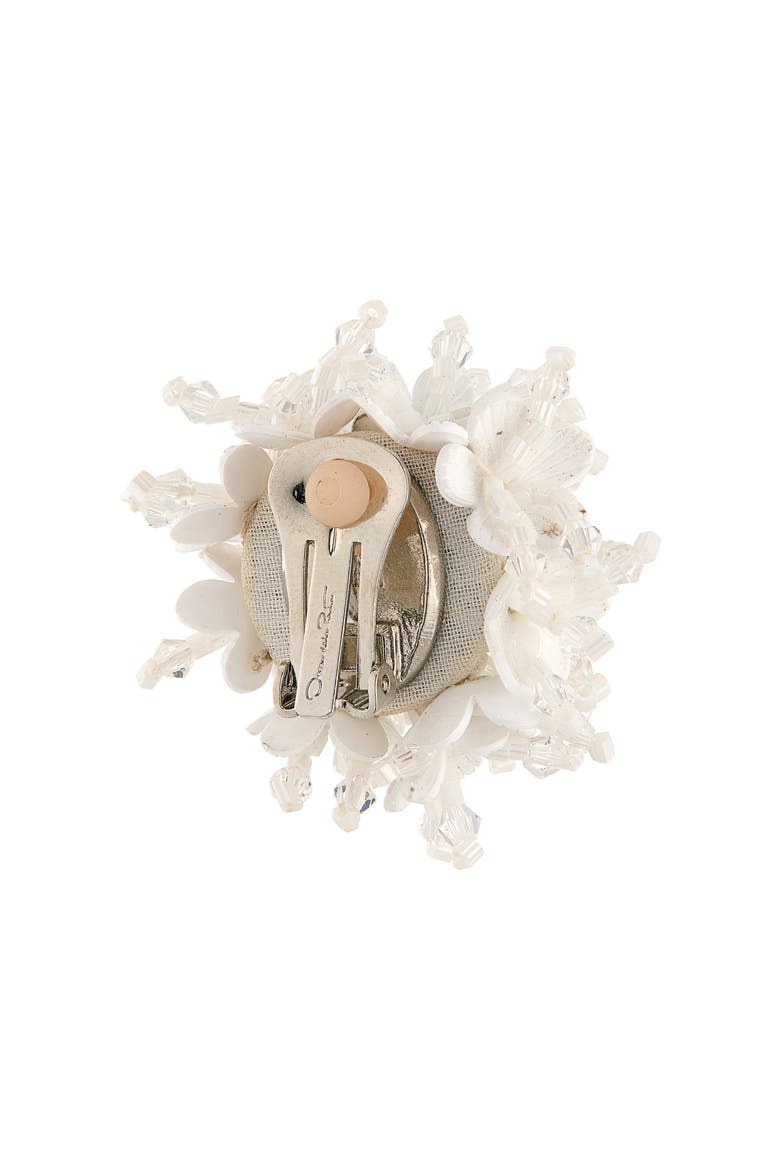 Firework Clip-On Earrings, Alternate, color, WHITE