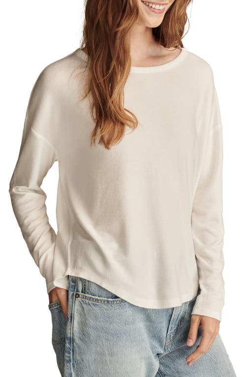Lucky Brand Dropped Shoulders Cloud Jersey Top