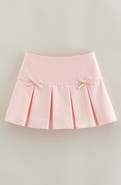 Nordstrom Kids' Bow Accent Pleated Skort
