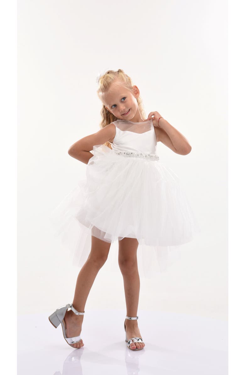 Tulleen Sabrina Dress, Alternate, color, White