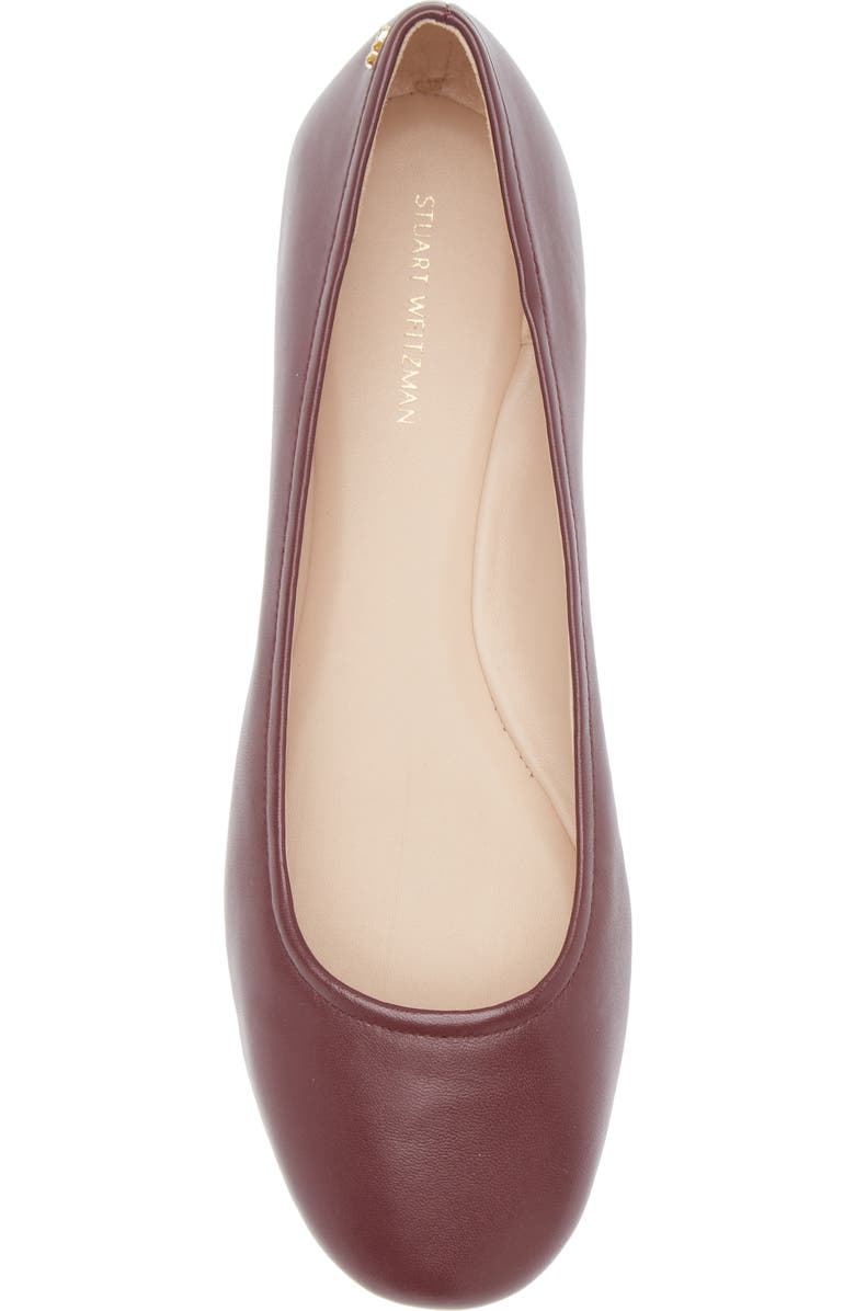 Stuart Weitzman Nadine Ballet Flat, Alternate, color, Cabernet
