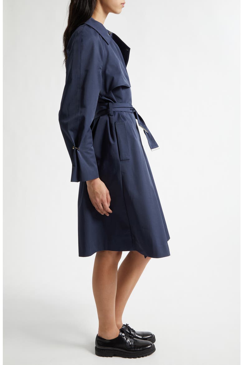 Metal Tip Sash Trench Coat, Alternate, color, NAVY