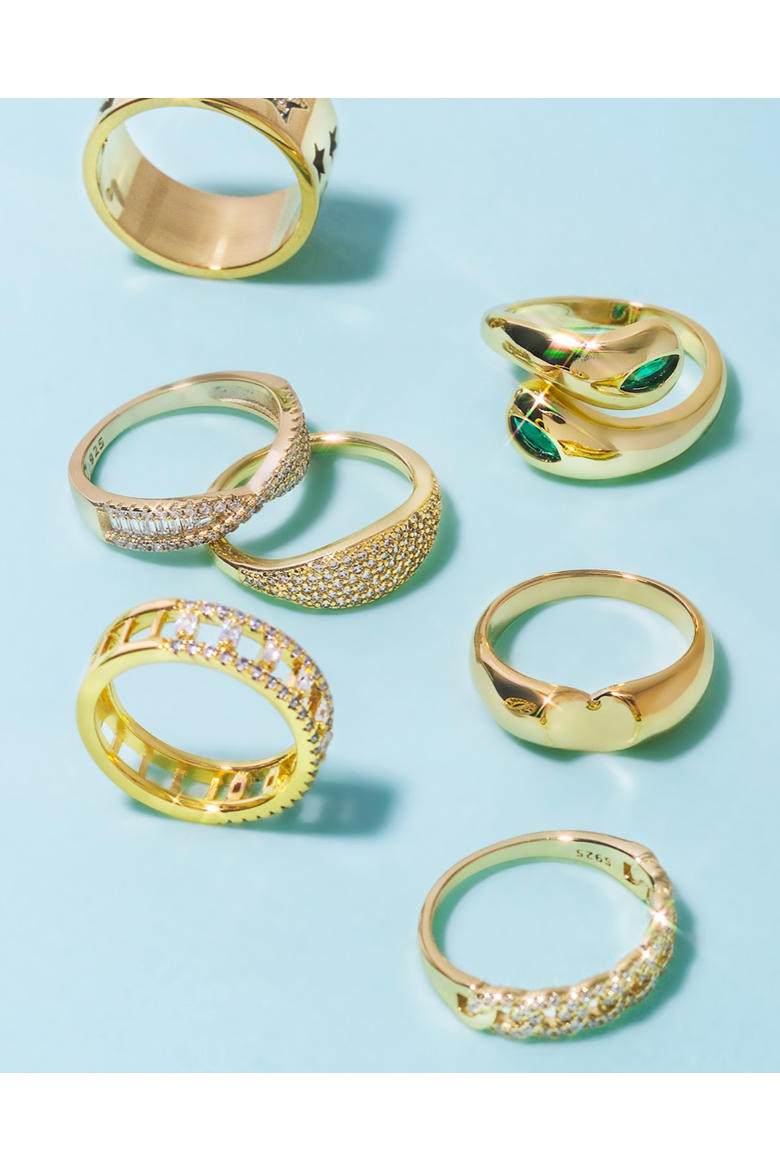 Heart Signet Ring, Alternate, color, Gold