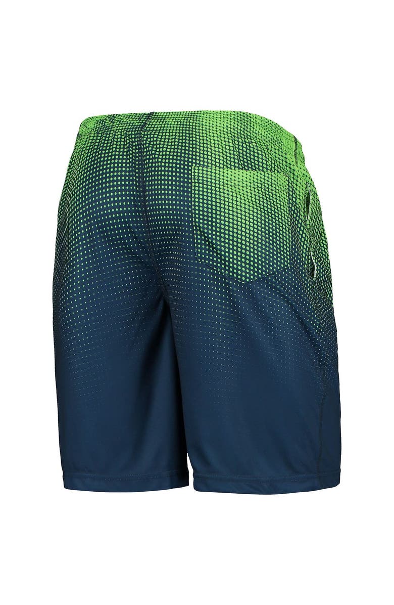 FOCO Men's FOCO College Navy/Neon Green Seattle Seahawks Pixel Gradient Training Shorts, Alternate, color, 
