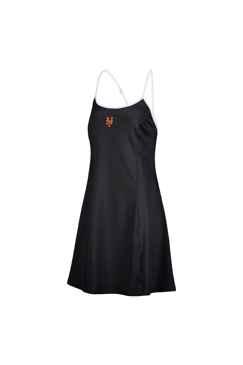 Women's Lusso  Black New York Mets Nakita Strappy Scoop Neck Dress, Alternate, color, Black