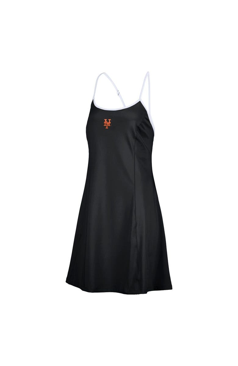 LUSSO Women's Lusso Black New York Mets Nakita Strappy Scoop Neck Dress, Alternate, color, Black