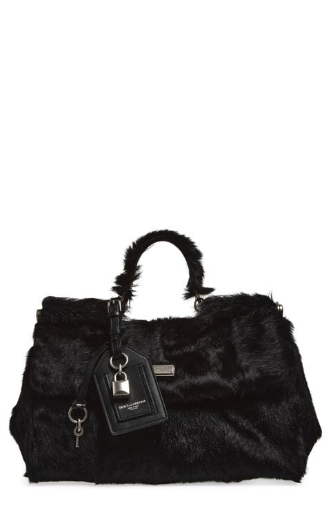 My Sicily East/West Genuine Calf Hair Top Handle Bag