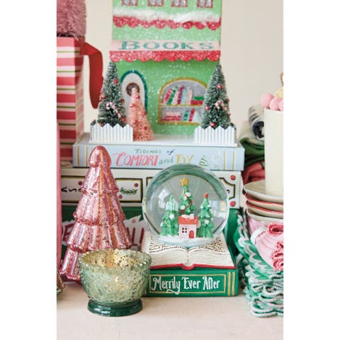 Artisan Polyresin Holiday Snow Globe with LED