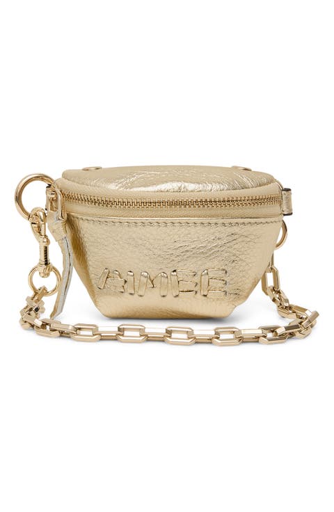 Zip Sling Leather Bag Charm