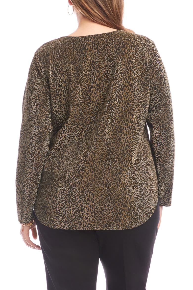 Metallic Leopard Knit Top, Alternate, color, LEOPARD