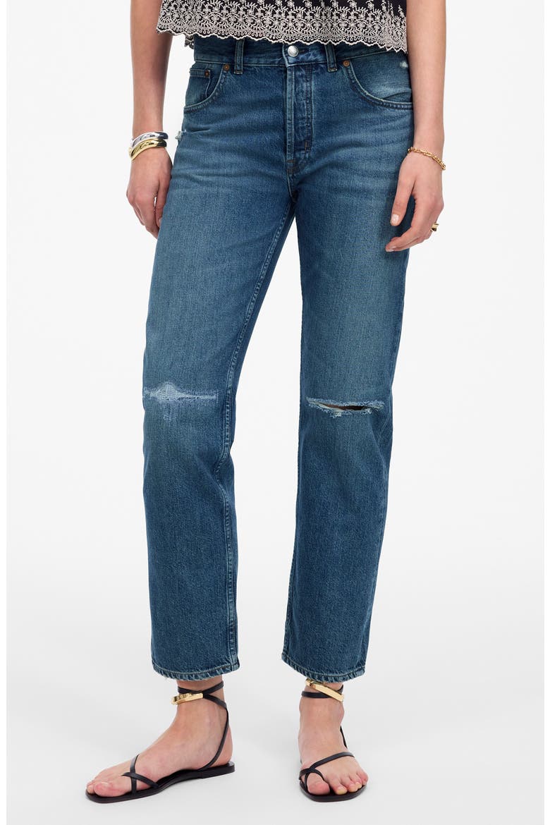 The Dean Easy Ankle Straight Leg Jeans, Main, color, LABETTE WASH