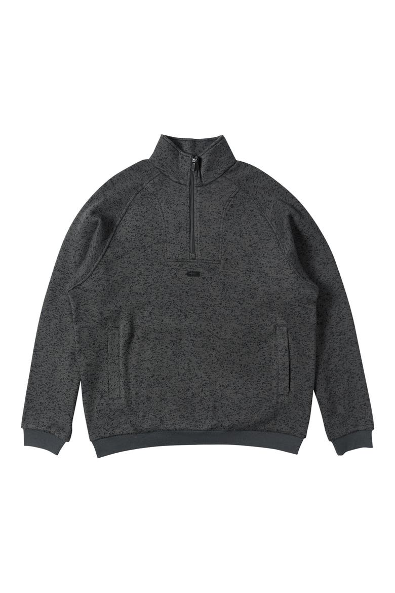 Keller Half Zip Pullover, Alternate, color, BLACK HEATHER