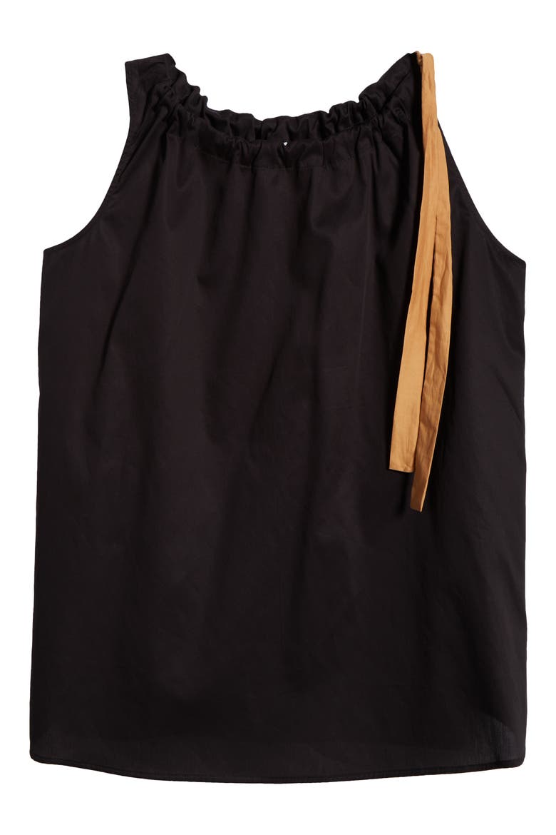 Acadia Sleeveless Cotton Top, Alternate, color, BLACK