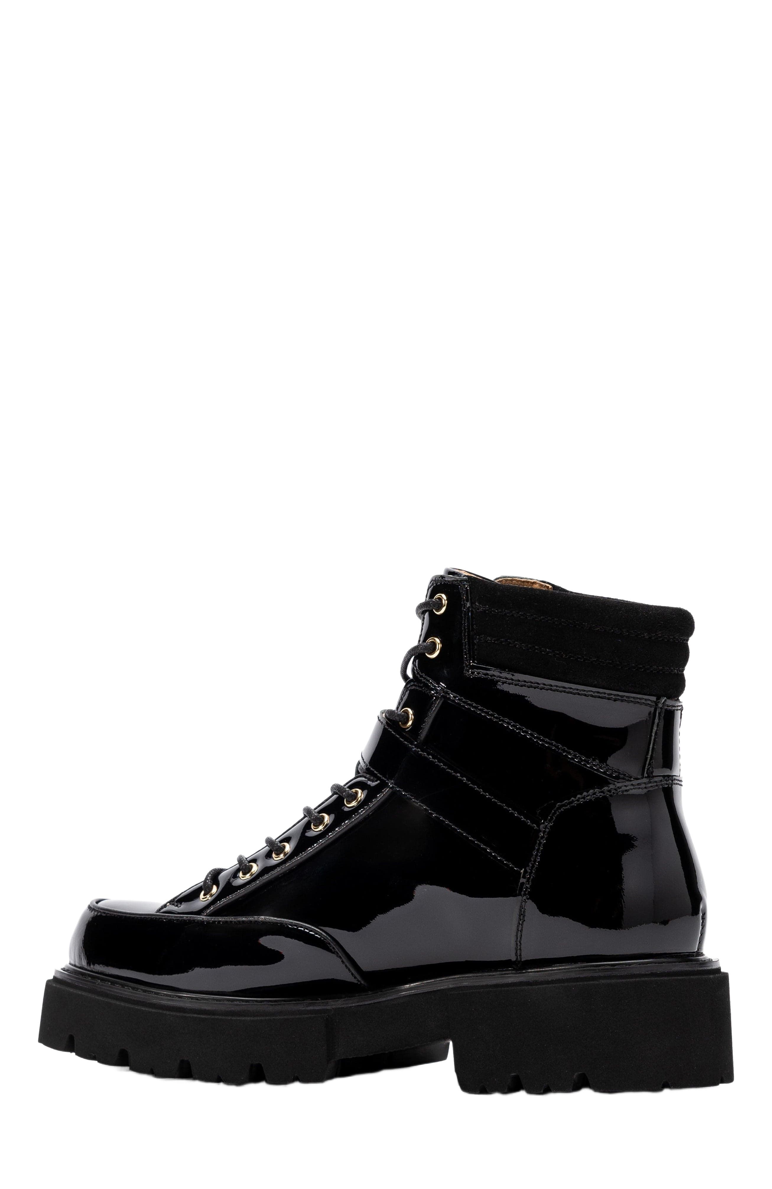 MARC NOLAN Ms. Atlas Leather Strap Boots, Alternate, color, Black Patent