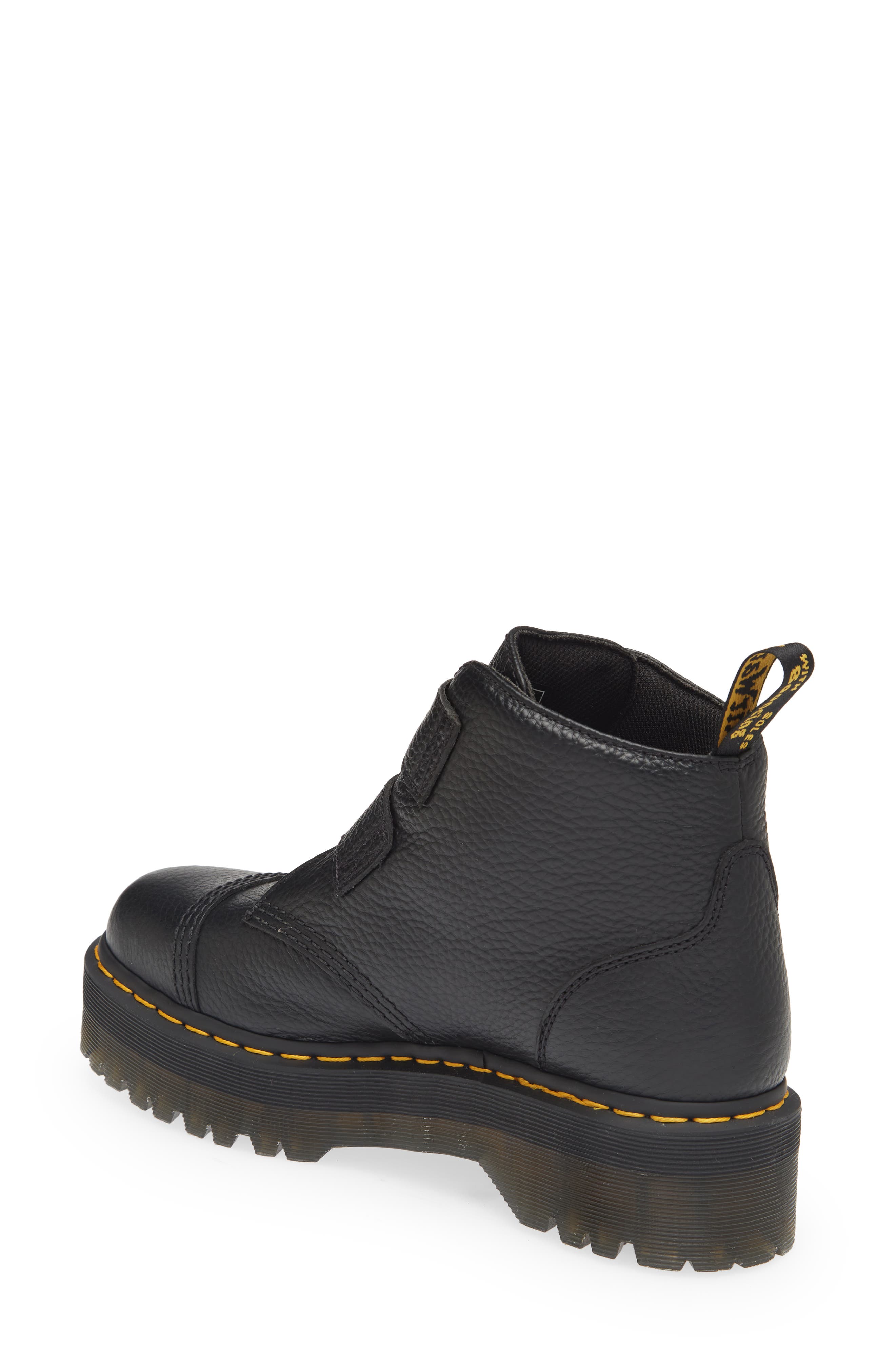 Dr. Martens Devon Flower Platform Bootie, Alternate, color, Black