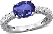 Julianna B. Lab-Created Blue & White Sapphire Oval Ring