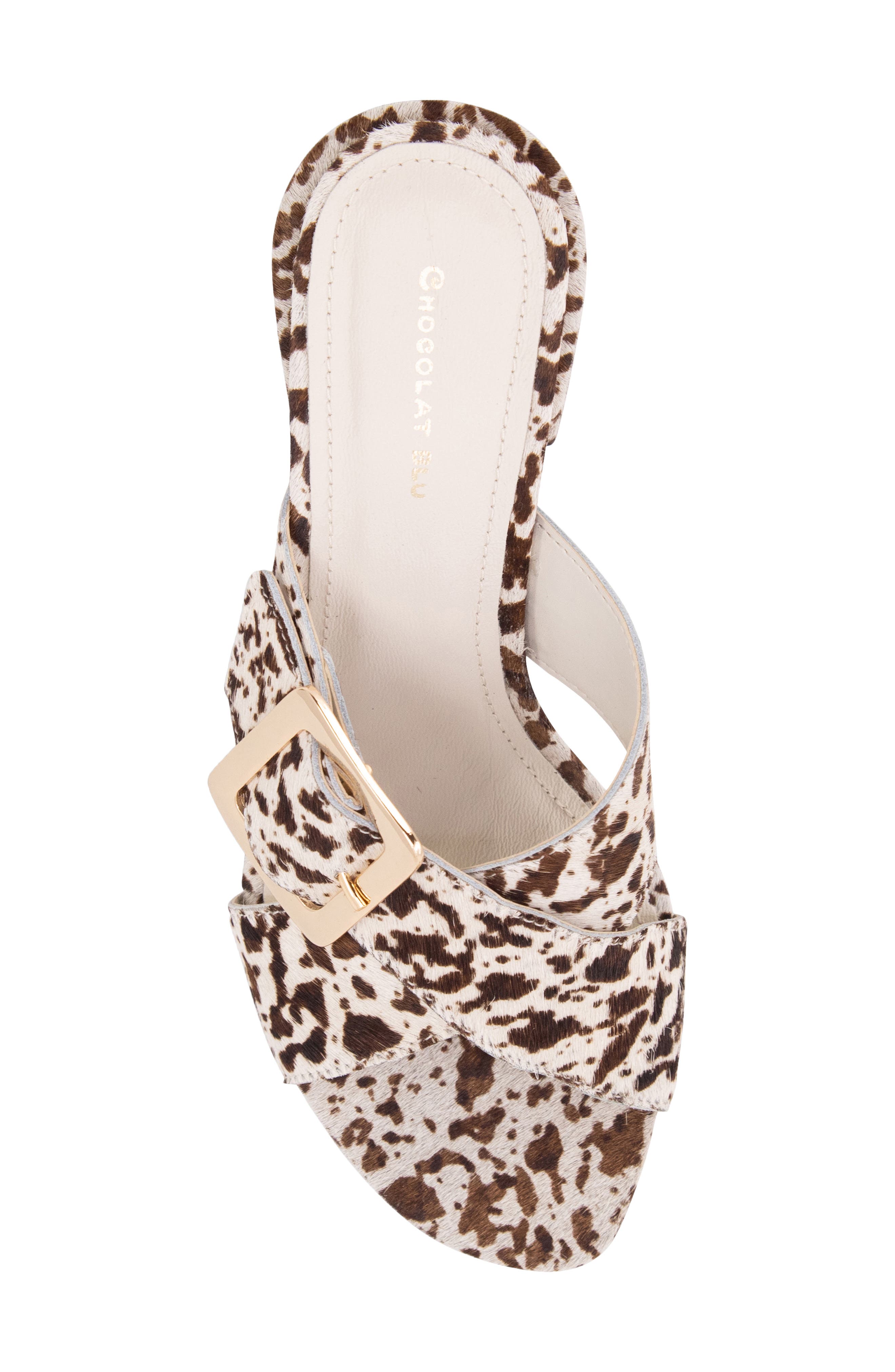 Chocolat Blu Eiko Block Heel Sandal, Alternate, color, White Cheetah Calf Hair