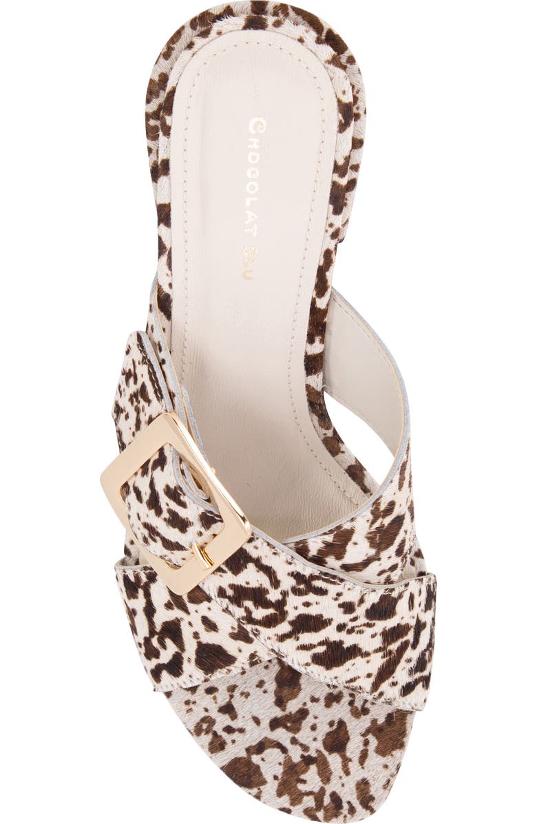Chocolat Blu Eiko Block Heel Sandal, Alternate, color, White Cheetah Calf Hair