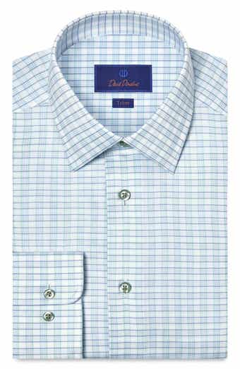 Trim Fit Check Cotton Dobby Dress Shirt