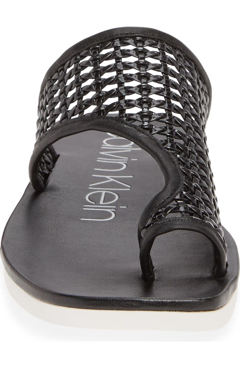 Calvin Klein Rilla Woven Slide Sandal, Alternate, color,