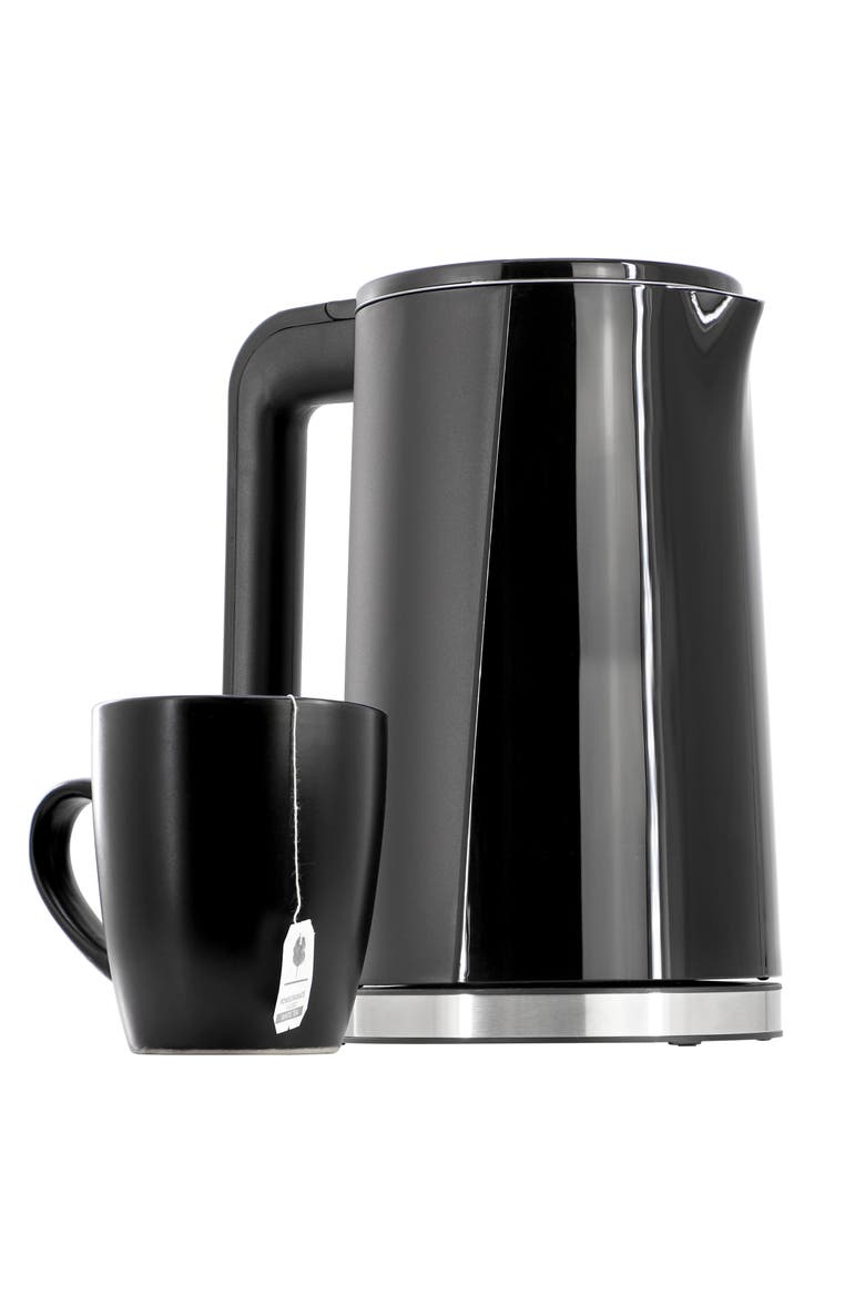 1.8 Quart Stainless Steel Electric Tea Kettle in Black, Main, color, Black