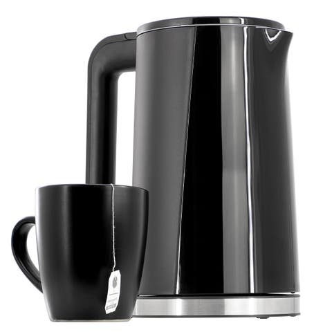 1.8 Quart Stainless Steel Electric Tea Kettle in Black