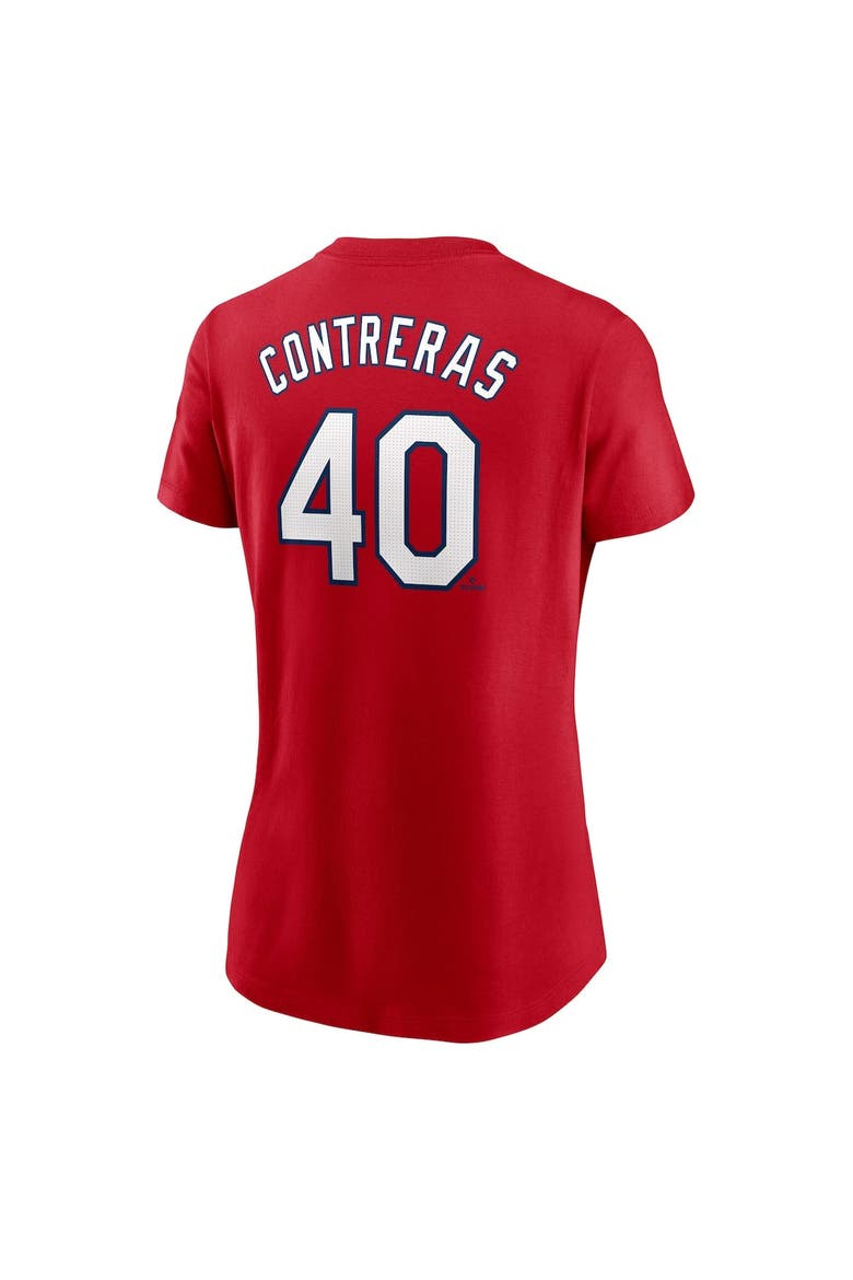 Women's Nike Willson Contreras Red St. Louis Cardinals Fuse Name & Number T-Shirt, Alternate, color, Red