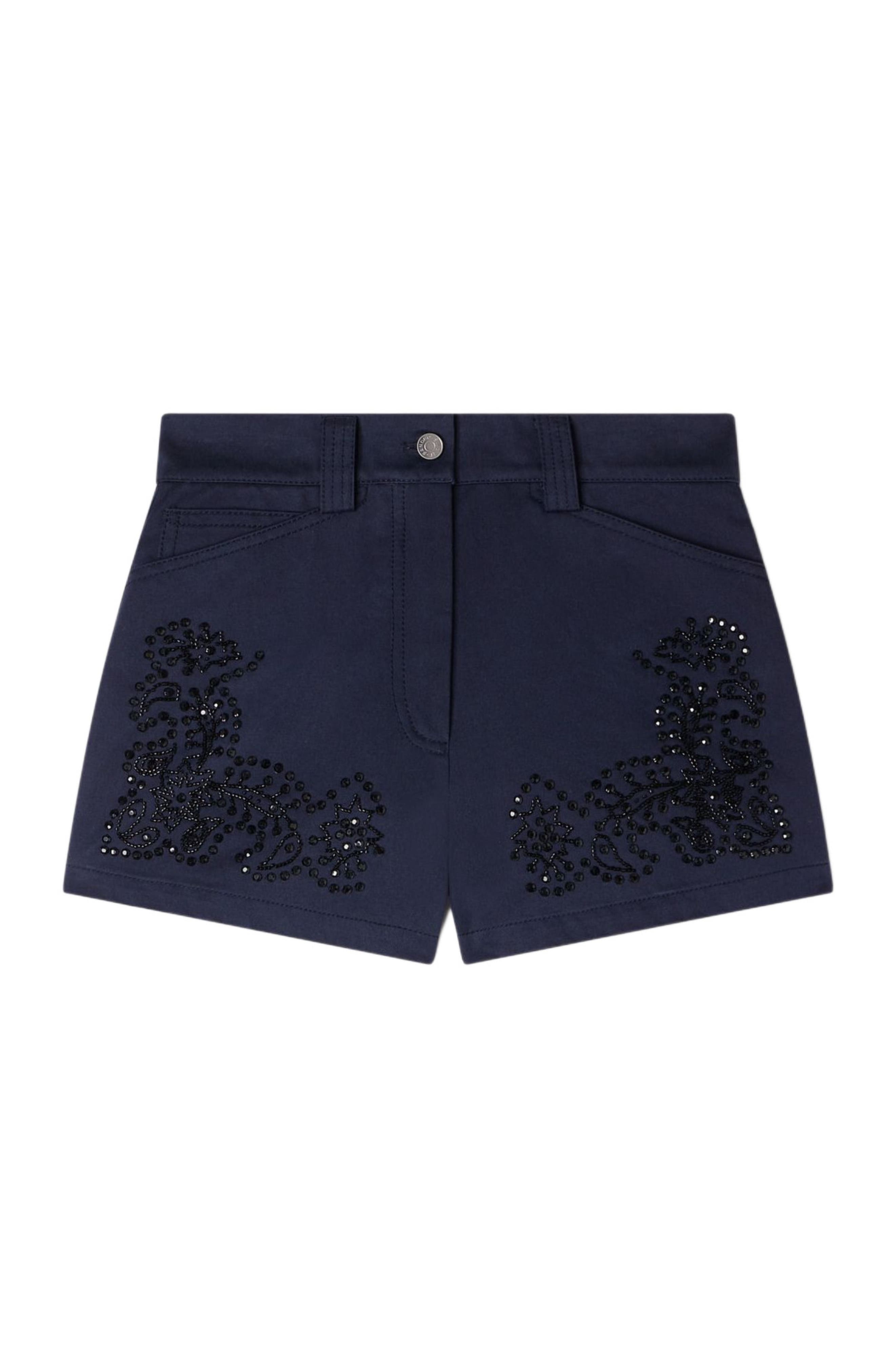 Embroidered cotton shorts - image 2