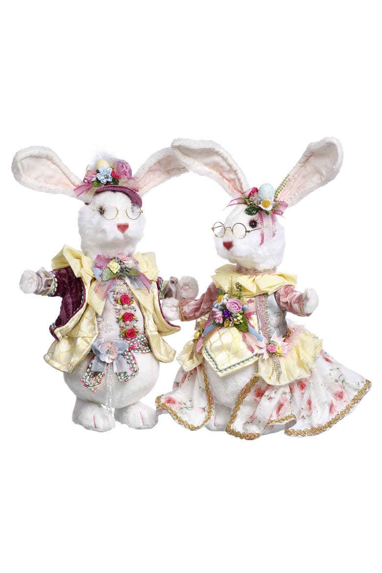 Fluffy Chubby Rabbit, Set of 2, Main, color, White