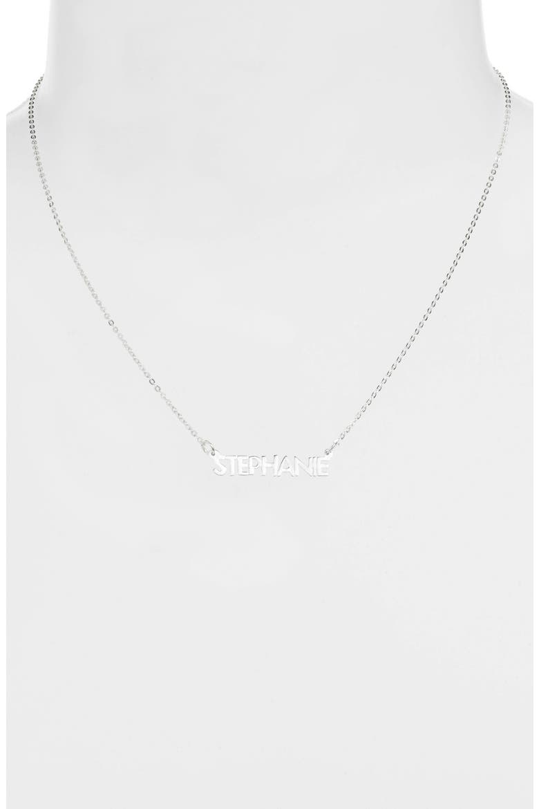 Argento Vivo Small Personalized Name Necklace, Alternate, color, SILVER