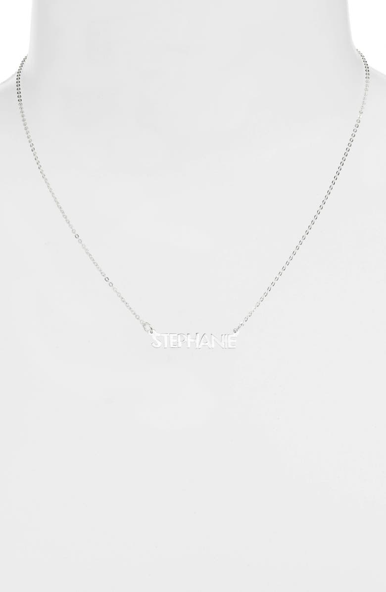 Argento Vivo Sterling Silver Argento Vivo Small Personalized Name Necklace, Alternate, color,