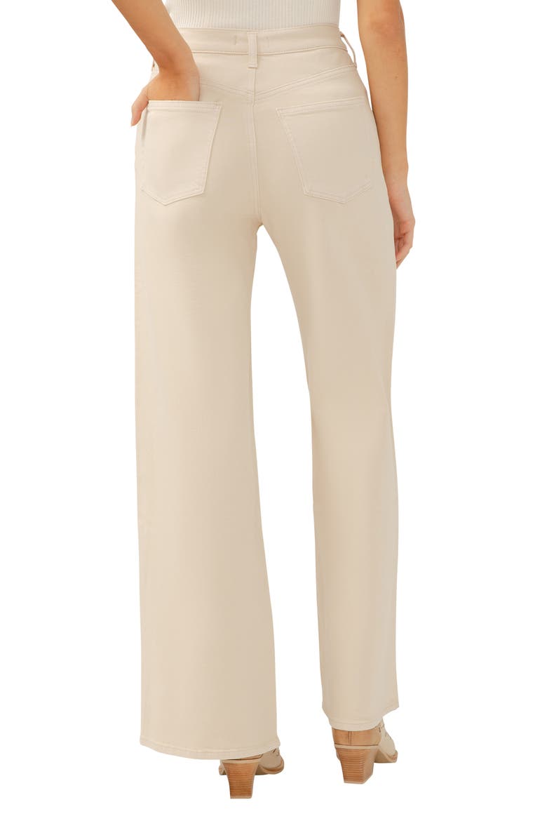 Highly Desirable High Waist Ultra Wide Leg Jeans, Alternate, color, SAND